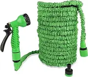 30m Expanding Garden Hose - with 7-Dial Spray Gun, 2 Female Fittings and Threaded Tap Connector, Flexible and Lightweight, Anti Leak, Kink Free, Weather Resistant, 100ft