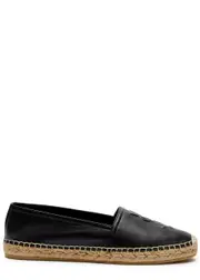 Saint Laurent Logo-embossed Leather Espadrilles - Black - 39 (IT39 / UK6) 39 (IT39 / UK6)