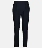 [Brunello Cucinelli] Brunello Cucinelli Cotton-blend tapered pants AU 16 blue