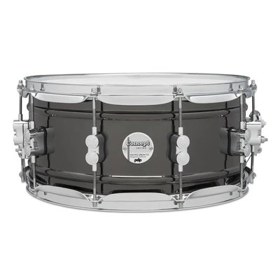 PDP Concept Series Metal Snare, 6.5x14, Black Nickel Over Steel w/Chrome