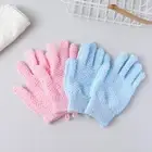 1Pair Bathing Gloves Bath Exfoliating Five-Finger Gloves Scrub Sponge Gloves
