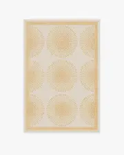 120' x 185' | Machine Washable Runner Rug | Kid & Pet Friendly | Indoor Rug | Jonathan Adler Santorini Ivory & Gold Rug | Ruggable