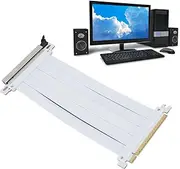 PCIE 5.0 X16 Riser Cable Compatible with RTX4090 (ti) and RX8900 (xt), 128Gbps High Speed Flexible GPU Extension Riser Cable Adapter Also Compatible with 4.0 3.0 2.0 1.0