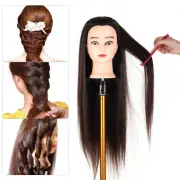 24'' Manikin Head Clamp Holder for Braiding Hair Styling Practice 30% Human Head