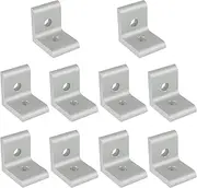 [Evecad] 10 Packs 15 Series Aluminum 2 Hole Inside Corner Bracket, Aluminum Extrusion Brackets, L Bracket Connector for 80/20 Extruded Aluminum Extrusion