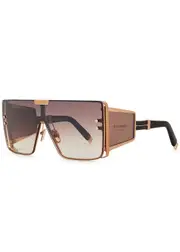 Balmain Wonder Boy Oversized D-frame Sunglasses - Brown ONE SIZE