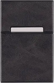 [Lorxilar] Cigarette Case for 20 King Size Cigarette Accessories Women Men Magnetic Switch Cigarette Case Holder,One Size,Black