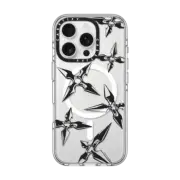 iPhone 16 Pro Clear Case MagSafe Compatible Black Shuriken