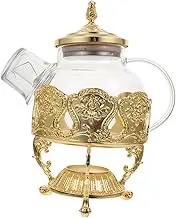 FUNOMOCYA 1 Set Coffee Maker Pot European Style Glass Zinc Alloy Elegant Serving Kettle