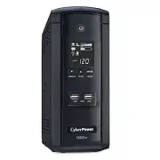Cyberpower 1000va Brg1000avrlcd Ups With 600w, Avr, Lcd, And 2.1 Usb Charging -