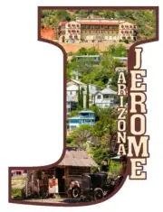 Jerome Arizona Capital J Collage Design Fridge Magnet