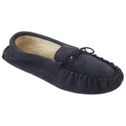 Mokkers Mens Jake Real Suede Moccasin Slippers Light Taupe 10 UK