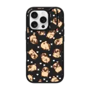 iPhone 16 Pro Impact Ring Stand Case MagSafe Compatible Puglie Pug Floating Pugs