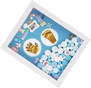 JOINPAYA 1 Set Newborn Handprint Footprint Picture Frame Memory Keepsake for Shower Present Includes for First Parents Unique Wall Stand Decor