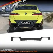 Gloss Black Rear Bumper Bar Diffuser Bodykit for BMW LCI X4 G02 21-24 & X4M F98