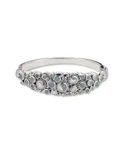 Samuel B. Silver 3.70 ct. tw. Opal Cluster Bangle Bracelet
