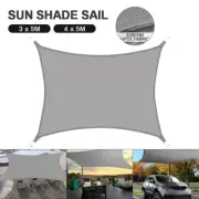 320GSM Sun Shade Sail Cloth Canopy Outdoor Awning Rectangle Square Grey Sand