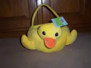 NEW, PLUSH DUCK EASTER BASKET