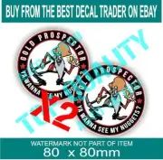 PROSPECTOR STICKER X2 MINELAB METAL DETECTOR TOOLBOX HARD HAT CAR TRUCK DECAL