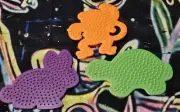 Perler Pegboard 3pc Lot - Turtle, Monkey, Rabbit - Unused - Perler Beads Brand
