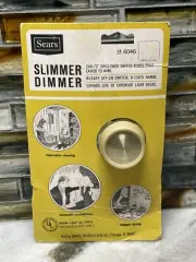 Vintage Sears Single Pole Slimmer Dimmer Light Switch 6046 USA New Old Stock