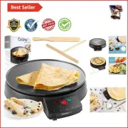 Easy-to-Use Crepe Maker & Griddle Combo - Perfect Holiday Breakfast Essential