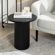 Tully Black Fluted Side Table