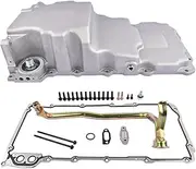 LS Engine Retrofit Oil Pan Kit, Low Profile, Aluminum, 4.0 in.Stroke, with Added Clearance & Turbo Drains, Compatible with LS1 LS2 LS3 Chevy A/G/F-Body # 302-3, 81075# 413217A-4440
