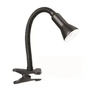 Brilliant Lighting Metal Vito Clamp Lamp Flexible Neck Cord Switch- Black