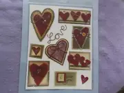 PENNY BLACK STICKERS COLLAGE HEARTS ASSORTED HEART DESIGNS NEW stickers