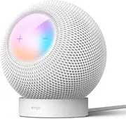 elago Silicone Stand Compatible with HomePod Mini - Proper EQ, Easier to Control with Better Indicator Visibility, Stable Mount, Anti-Slip Stand for Charger (White)