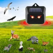 4X Solar Powered Animal Repellent IP44 Waterproof Animal Deterrent with Red LED·
