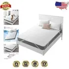 Waterproof Quilted King Mattress Protector with Soft Cotton Blend - Deep Pocket
