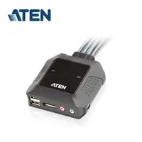 在飛比找森森購物網優惠-ATEN 2埠USB DisplayPort帶線式KVM (