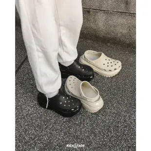 CROCS MEGA CRUSH CLASSIC CLOG 經典光輪 黑色 奶茶色 超厚底 洞洞鞋 涼鞋【207988】