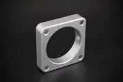 Torque Solution Throttle Body Spacer Silver Fits Nissan Sentra SE-R Spec V 07-12 (for: Nissan)