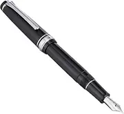 Sailor 11-1222-320 Fountain Pen, Professional Gear Slim, Silver, Black, Medium Point