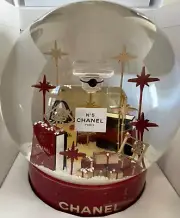 CHANEL N°5 CRYSTAL SNOW GLOBE DOME CHRISTMAS 100% AUTHENTIC( VIP Gift Box) RARE!