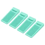 4 Pcs 1.57" TPR Non-Slip Door Stoppers for Bottom Door Stop Wedge, Green