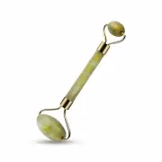 Earthly Bloom Authentic 100% Natural Green Jade Stone Facial Neck Roller Massage
