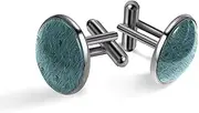 [Generic] Men's Cufflinks, Sea Fish Wave Blue Pattern Cuff Links for Men, Classic Cufflinks Black for Suit Shirt Wedding Business Birthday Jewelry Gift