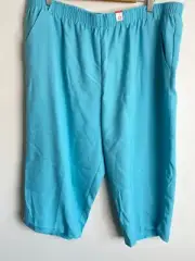 Millers Pants Womens Plus Sz 22 Blue Cropped PullOn Elastic Waist Pockets NWT