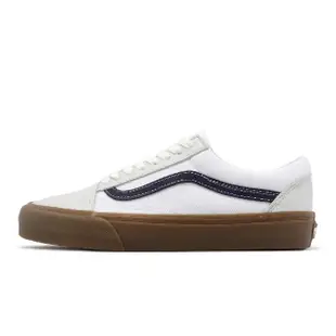 【VANS】休閒鞋 Old Skool VR3 男鞋 女鞋 膠底 白 藍 皮革 帆布 環保材質(VN0005UBYY2)