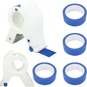 MAEZOE Masking Paint Tape Applicator Set with 4 Rolls Premium Painters Tape (80m=4Rolls*25mm*20m), Blue Tape, Masking Tape, Paint Tape, Masking Master Tape Dispenser for Painting, Decoration