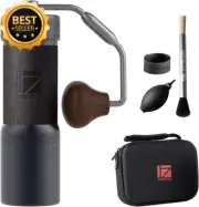 J-Ultra Manual Coffee Grinder Iron Gray 40g Burr Foldable Handle for Espresso