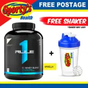 Rule 1 R1 Whey Blend 5lb - Vanilla - Free Shaker + Postage