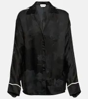 [Off-White] Off-White Floral jacquard pajama top AU 4 black