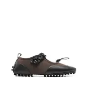 [Cecilie Bahnsen] Cecilie Bahnsen Bess Mary Jane Ballet Flats 38 IT BROWN/BLACK