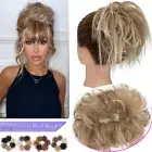 Rose Bun Hair Scrunchie Ponytail Hair Extension Large Thick Messy Bun Updo Curly