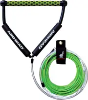Dyneema Flat Line Wakeboard Rope, 4 Sections, 70-Feet, Green